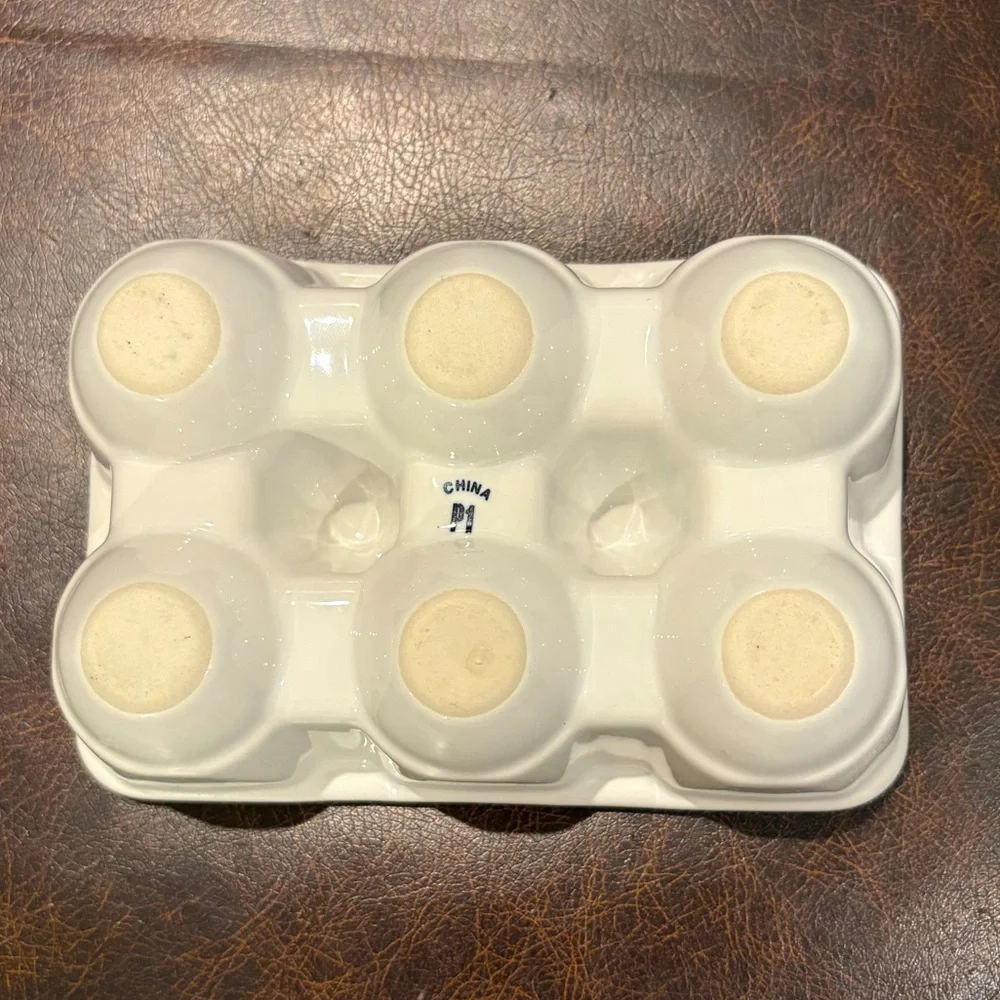 Pier 1 White Ceramic Egg Holder 🥚